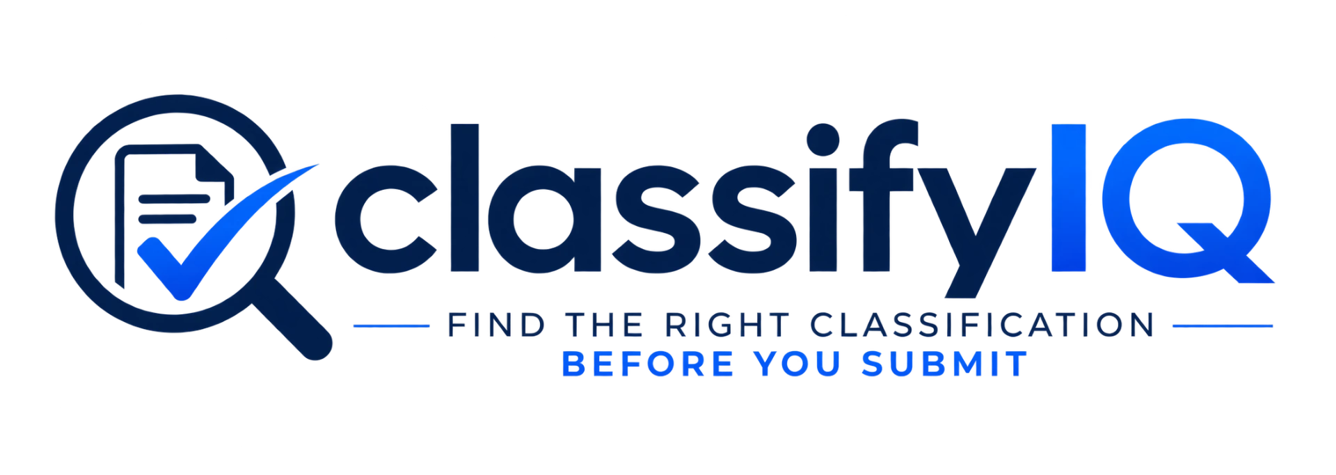 ClassifyIQ — find the right classification before you submit